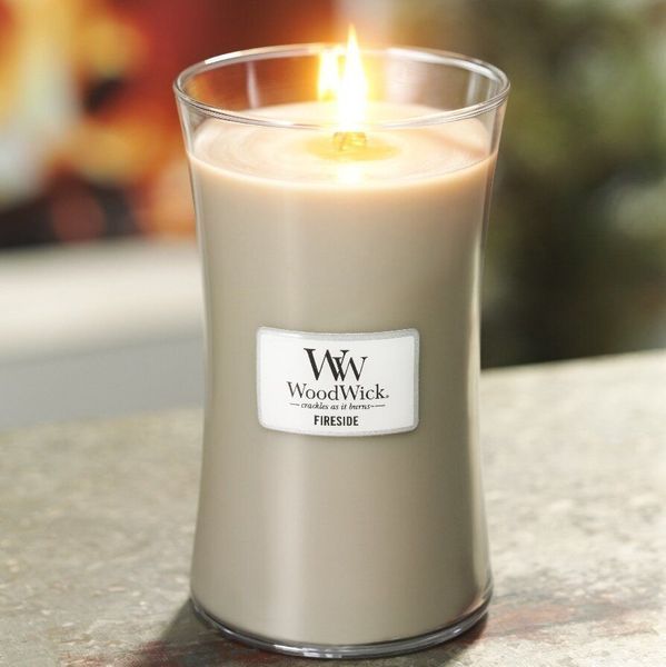 Ароматическая свеча с ароматом копченого дерева и яблочной кожуры Woodwick Large Fireside 609 г 1356797425 фото