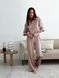 Шовковий комплект домашнього одягу More Homewear: сорочка та штани (віскоза), колір Мокко, розмір S 337365295 фото 4
